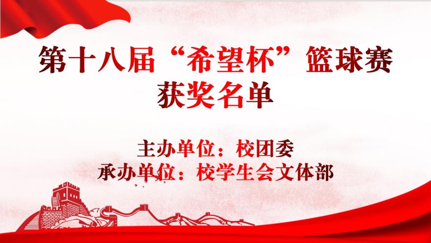 青春“篮”不住，热血不止步 —2026世界杯官网第十八届“希望杯”篮球赛闭幕