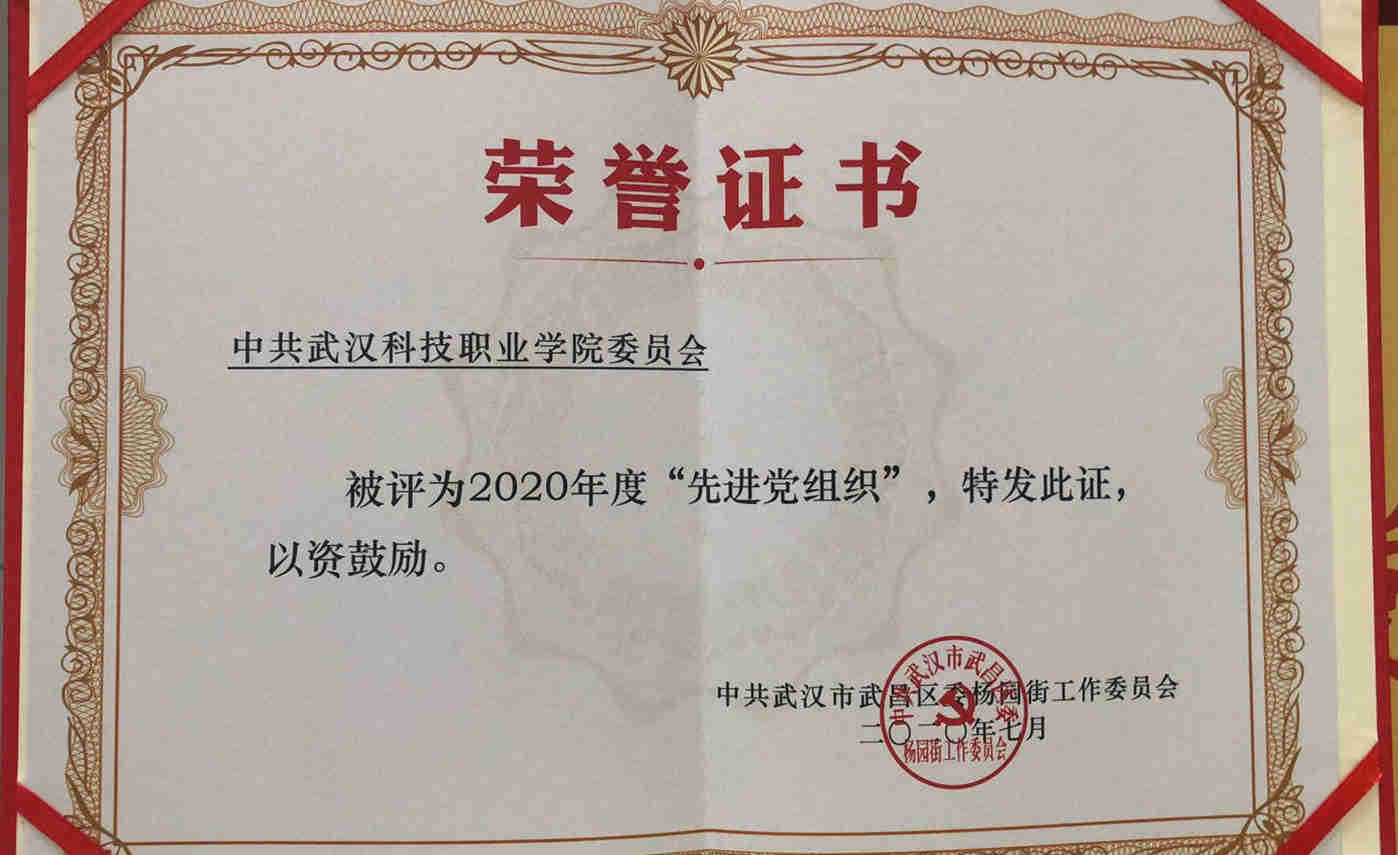 世界杯官网党委荣获2020年度先进基层党组织